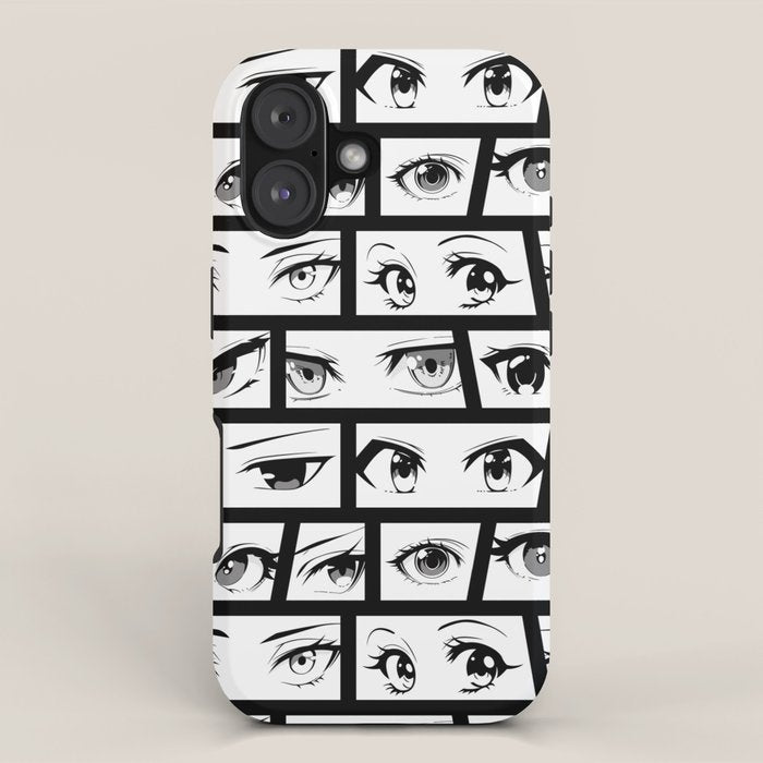 Anime eye cartoon comic art pattern iPhone Case Gallery Image 1