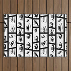 Anime eye cartoon comic art pattern Outdoor Rug Gallery Image 1