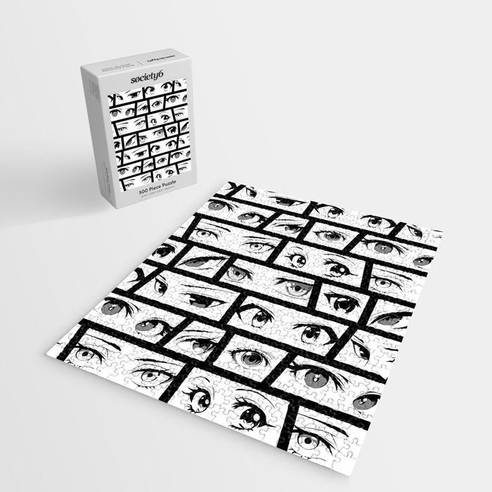 Anime eye cartoon comic art pattern Jigsaw Puzzle Gallery Image 2