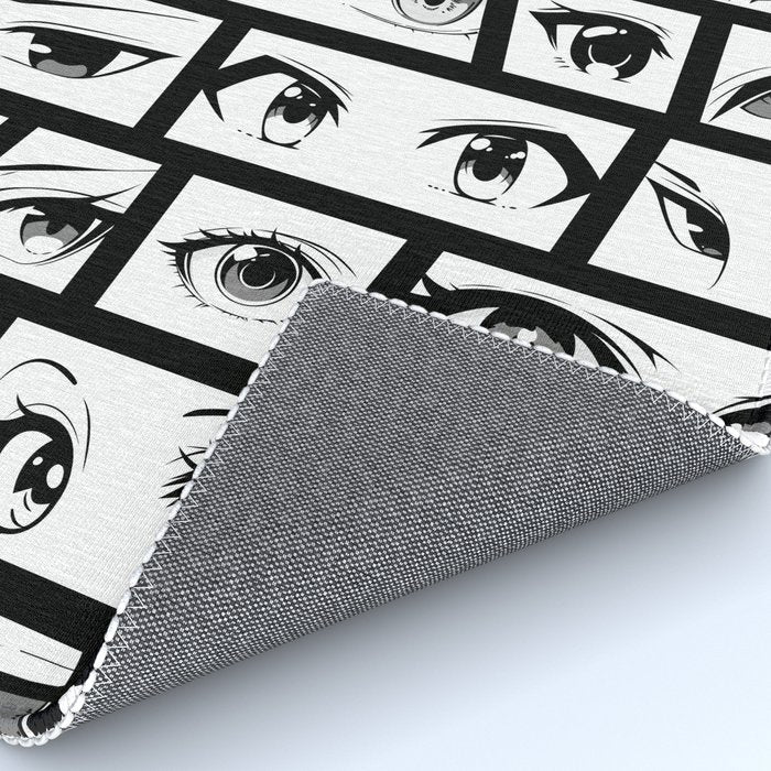 Anime eye cartoon comic art pattern Rug Gallery Image 4