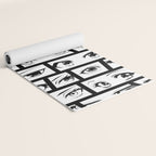 Anime eye cartoon comic art pattern Yoga Mat Gallery Image 2