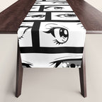 Anime eye cartoon comic art pattern Table Runner Gallery Image 1