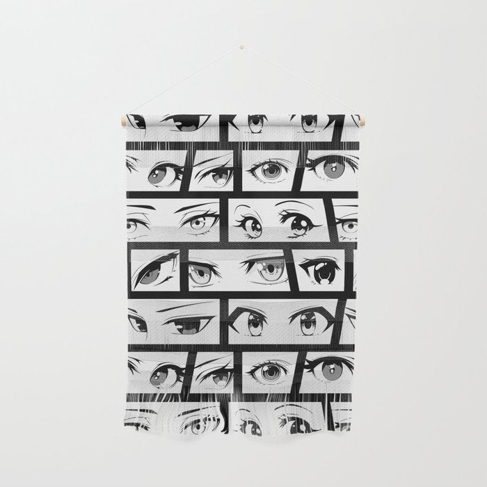 Anime eye cartoon comic art pattern Wall Hanging Gallery Image 1