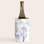 Toile de Jouy Vintage French Navy Blue White Pattern Wine Chiller Gallery Image 3
