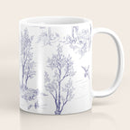 Toile de Jouy Vintage French Navy Blue White Pattern Coffee Mug Gallery Image 1