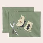Happy go Lucky Cat 4r relax enjoy coffee on chair Placemat Gallery Image 1