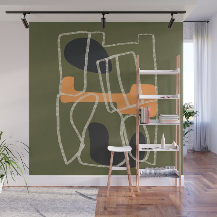 Organic Minimalist Layers 9 Wall Mural Gallery Image 1