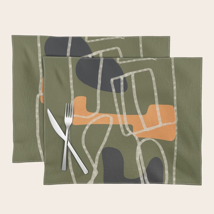 Organic Minimalist Layers 9 Placemat Gallery Image 1