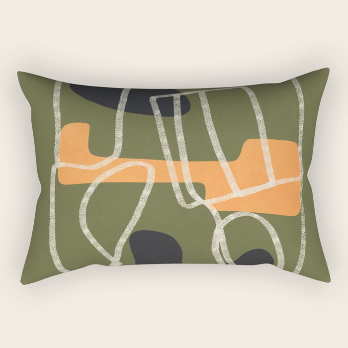 Organic Minimalist Layers 9 Rectangular Pillow Gallery Image 2