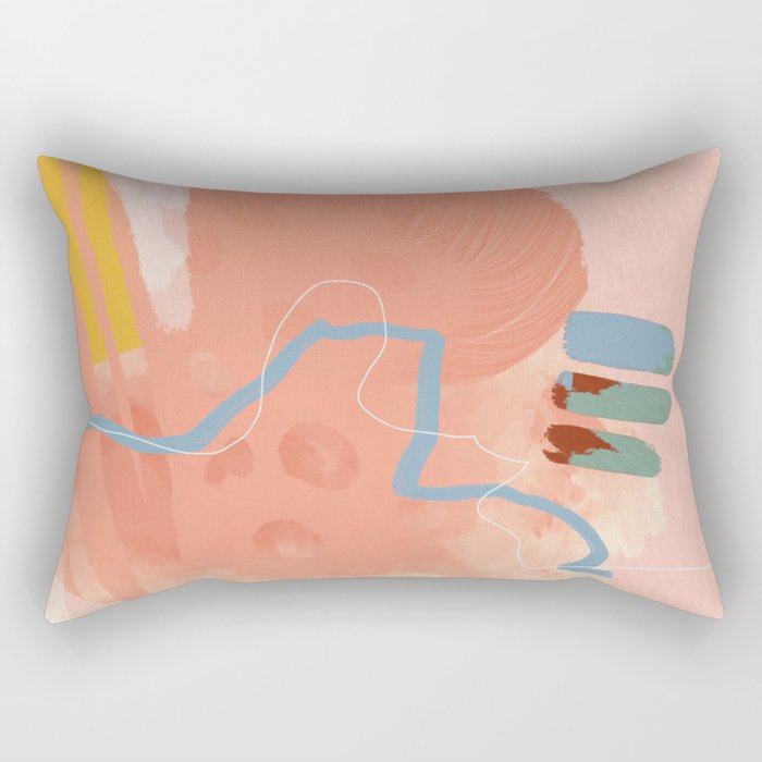 abstract brush & color study Rectangular Pillow Gallery Image 2