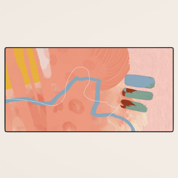 abstract brush & color study Desk Mat Gallery Image 3