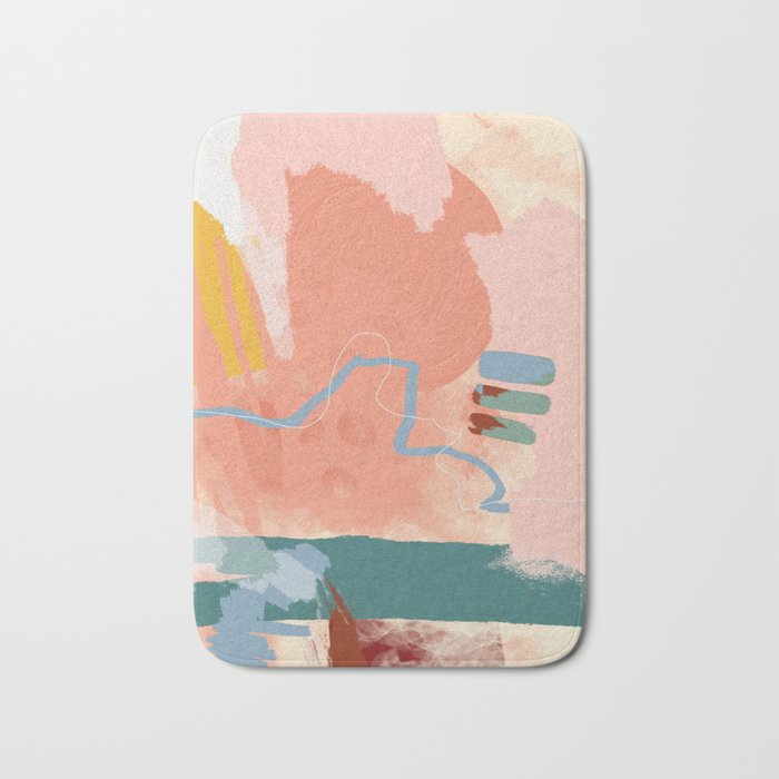 abstract brush & color study Bath Mat Gallery Image 1