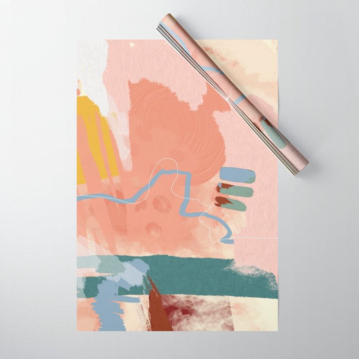 abstract brush & color study Wrapping Paper Gallery Image 1