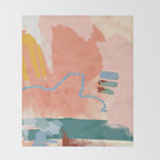 abstract brush & color study Throw Blanket Gallery Image 2