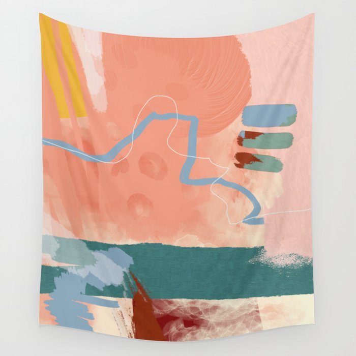 abstract brush & color study Wall Tapestry Gallery Image 4