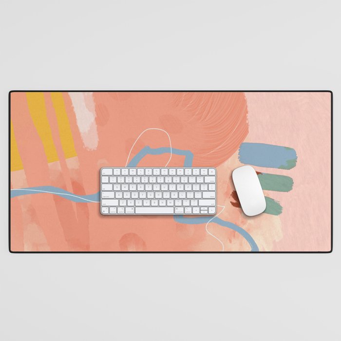 abstract brush & color study Desk Mat Gallery Image 1