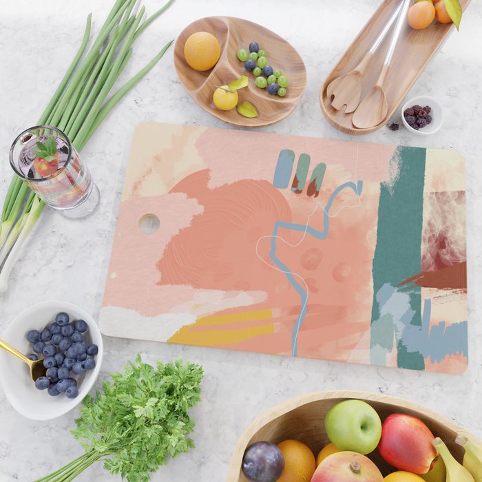 abstract brush & color study Cutting Board Gallery Image 2