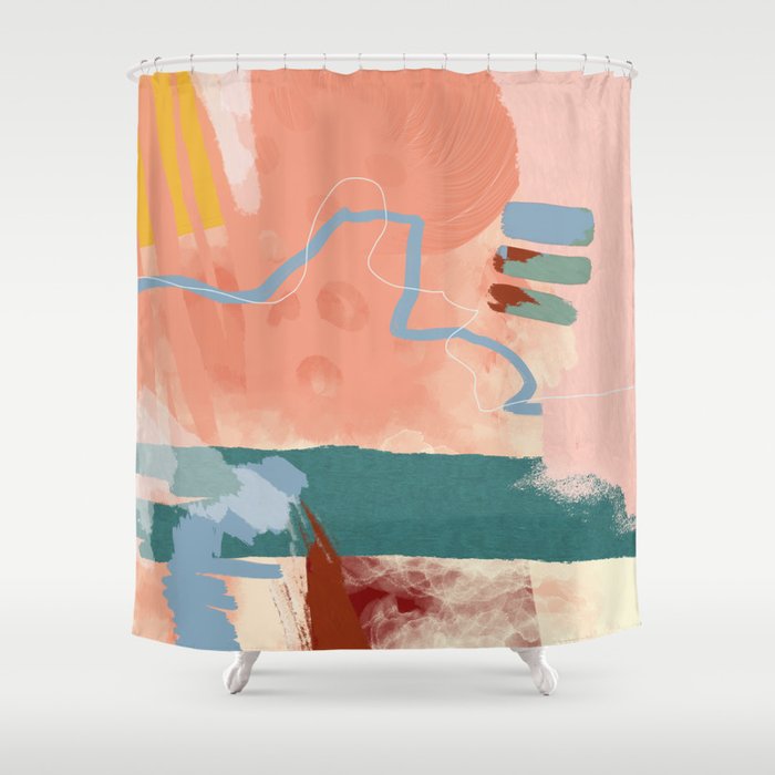 abstract brush & color study Shower Curtain Gallery Image 1