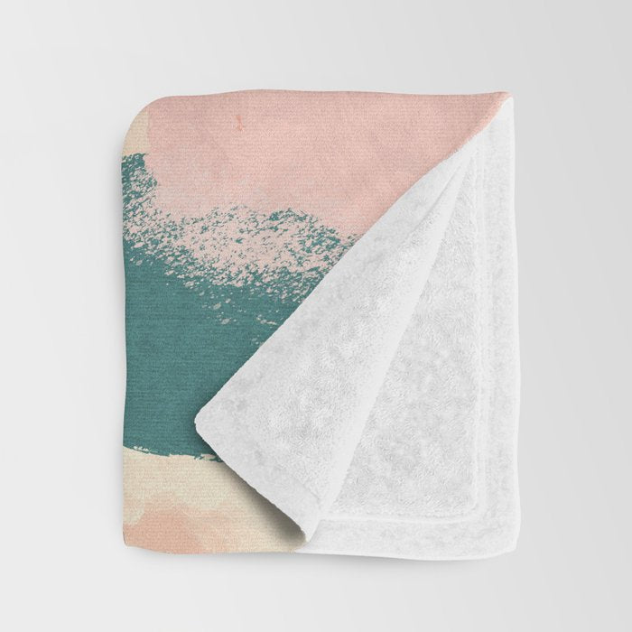 abstract brush & color study Throw Blanket Gallery Image 3
