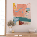 abstract brush & color study Wall Tapestry Gallery Image 2