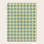 Gingham Check Pattern in Butter Yellow and Air Force Blue Notebook Gallery Image 4