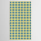 Gingham Check Pattern in Butter Yellow and Air Force Blue Tablecloth Gallery Image 2