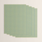 Gingham Check Pattern in Butter Yellow and Air Force Blue Wrapping Paper Gallery Image 3