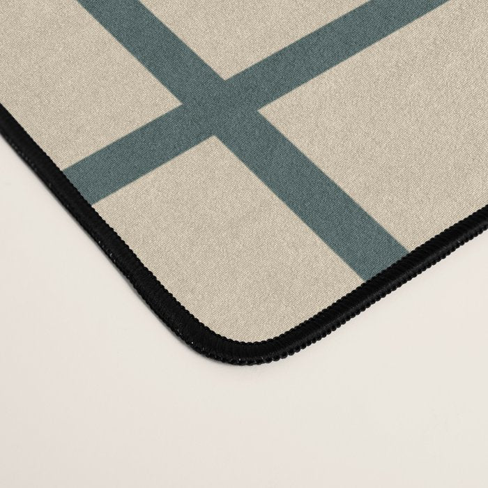 Green On Cream Grid Desk Mat Gallery Image 4