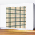 Green On Cream Grid Wall Mural Gallery Image 2
