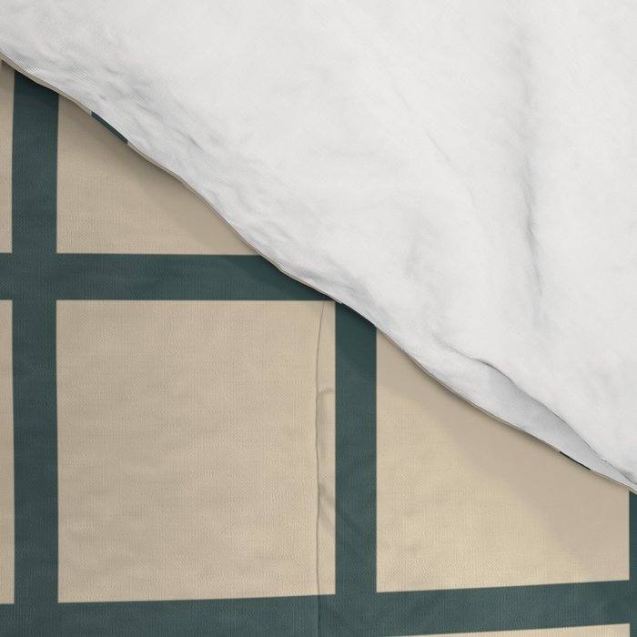 Green On Cream Grid Comforter Gallery Image 4