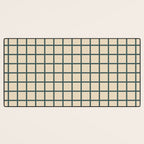 Green On Cream Grid Desk Mat Gallery Image 3