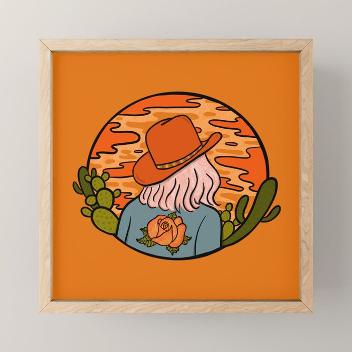 Desert Cowgirl Mini Art Print Gallery Image 1