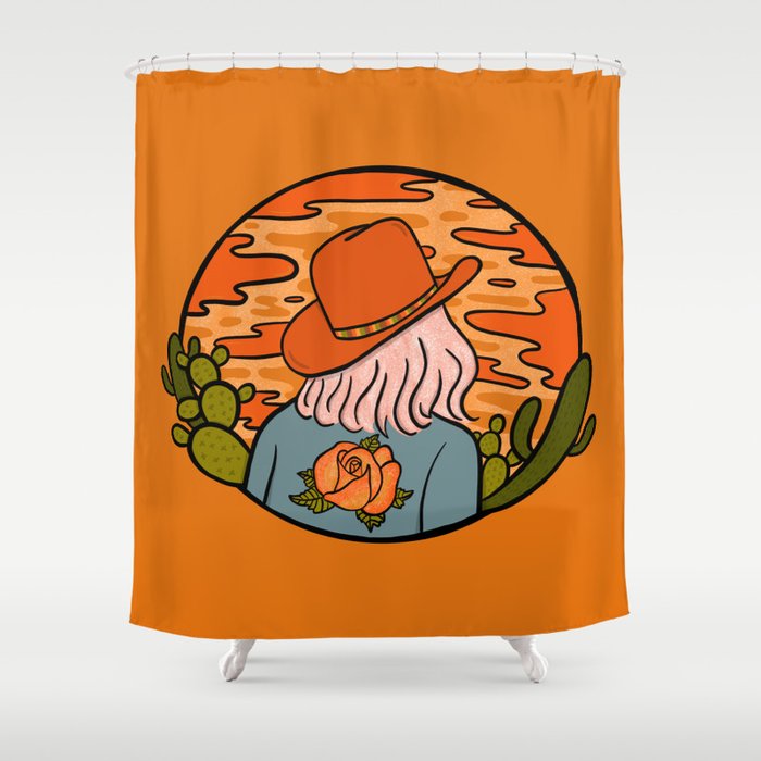 Desert Cowgirl Shower Curtain Gallery Image 1