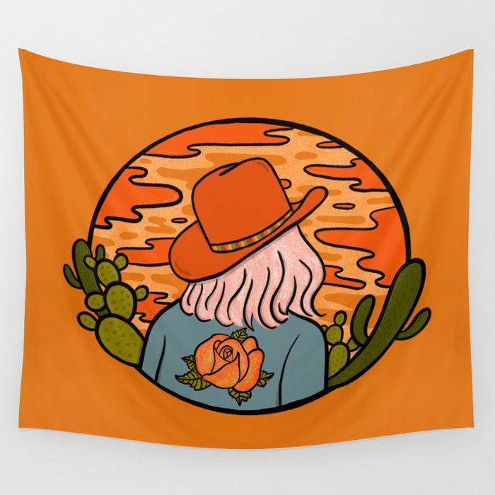 Desert Cowgirl Wall Tapestry Gallery Image 4