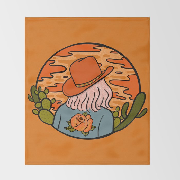 Desert Cowgirl Throw Blanket Gallery Image 2