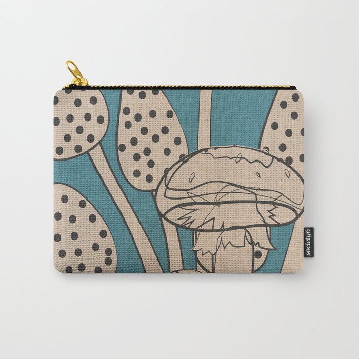Abstract Mushrooms 3 Carry All Pouch Gallery Image 1