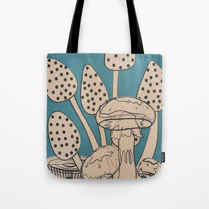 Abstract Mushrooms 3 Tote Bag Gallery Image 1