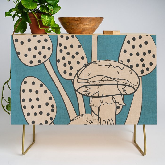 Abstract Mushrooms 3 Credenza Gallery Image 1