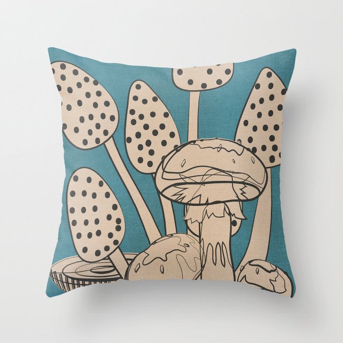 Abstract Mushrooms 3 Throw Pillow Gallery Image 6