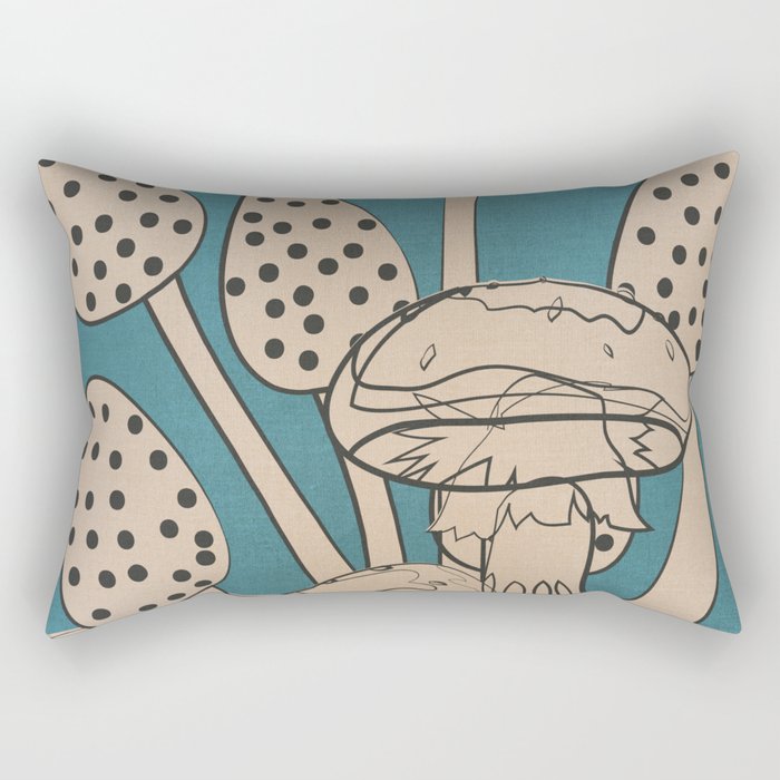Abstract Mushrooms 3 Rectangular Pillow Gallery Image 1