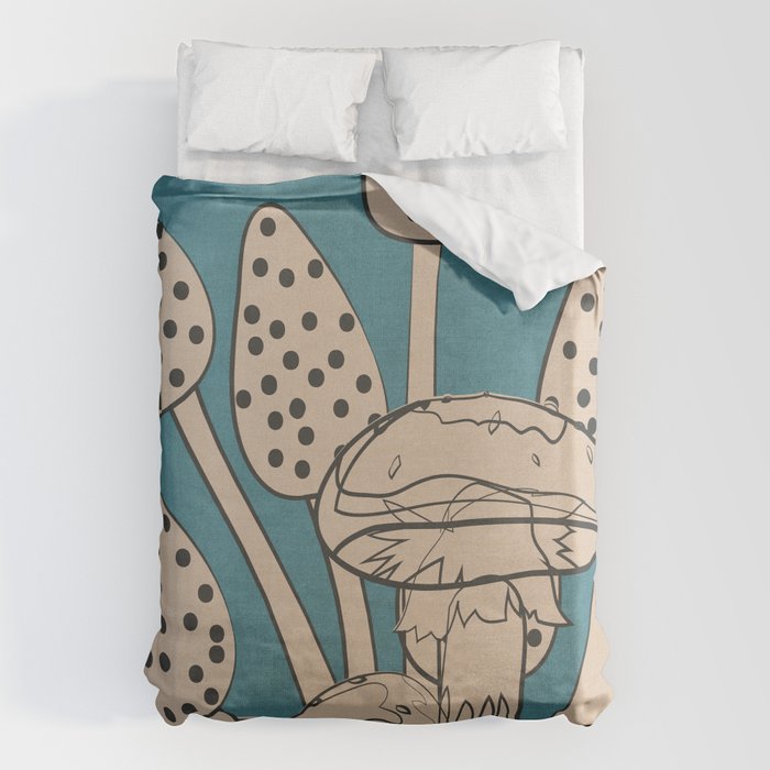 Abstract Mushrooms 3 Duvet Cover Gallery Image 1