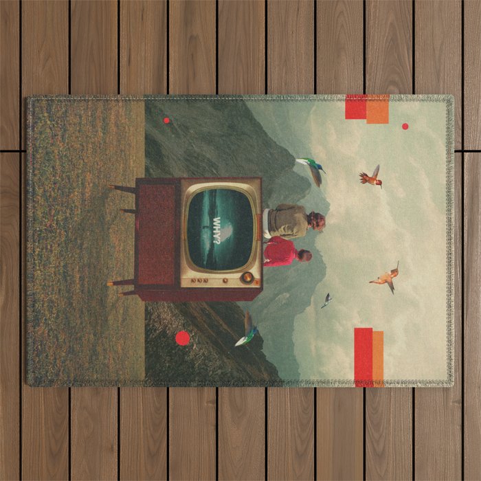 Mother Protect Me from the Sadness of this World Outdoor Rug Gallery Image 1