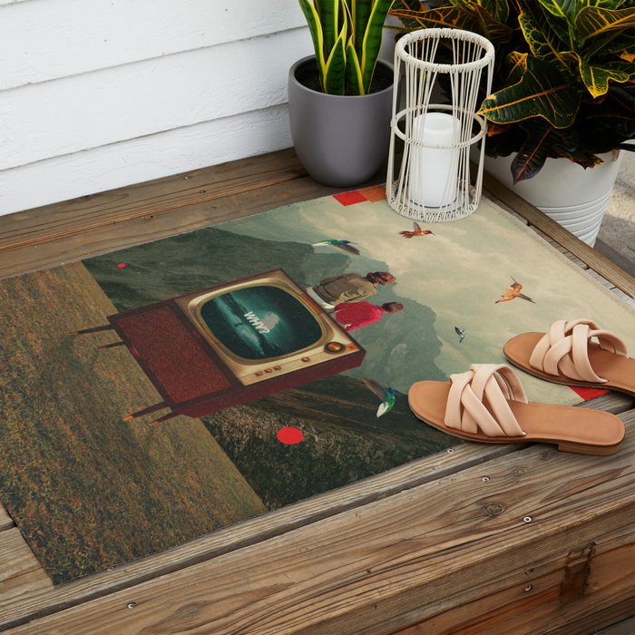 Mother Protect Me from the Sadness of this World Outdoor Rug Gallery Image 2