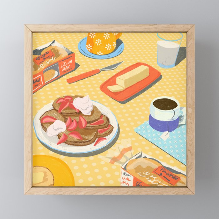 English Muffins for Breakfast Still LIfe Mini Art Print Gallery Image 1