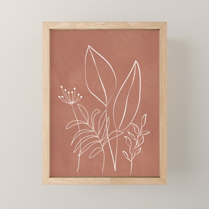 Tropical Outline 11 Mini Art Print Gallery Image 1