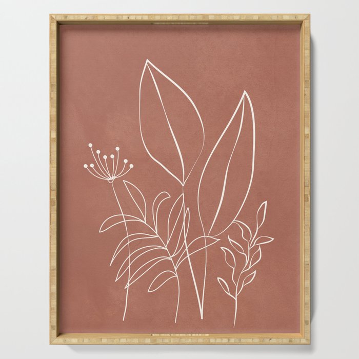 Tropical Outline 11 Serving Tray Gallery Image 1