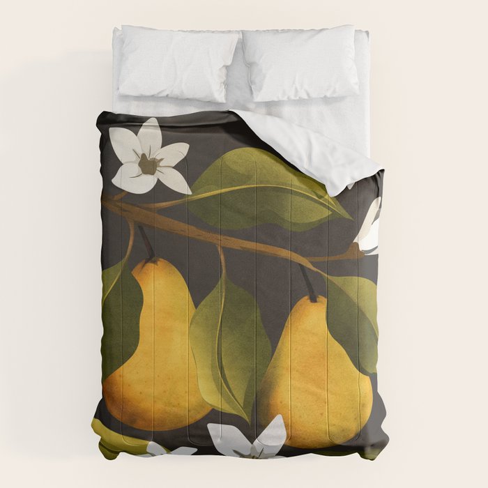 Pears Botanical Art 1 Comforter Gallery Image 1