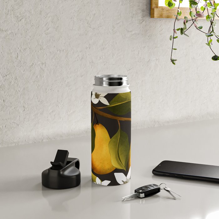 Pears Botanical Art 1 Water Bottle Gallery Image 4