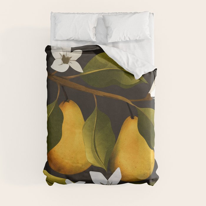 Pears Botanical Art 1 Duvet Cover Gallery Image 3