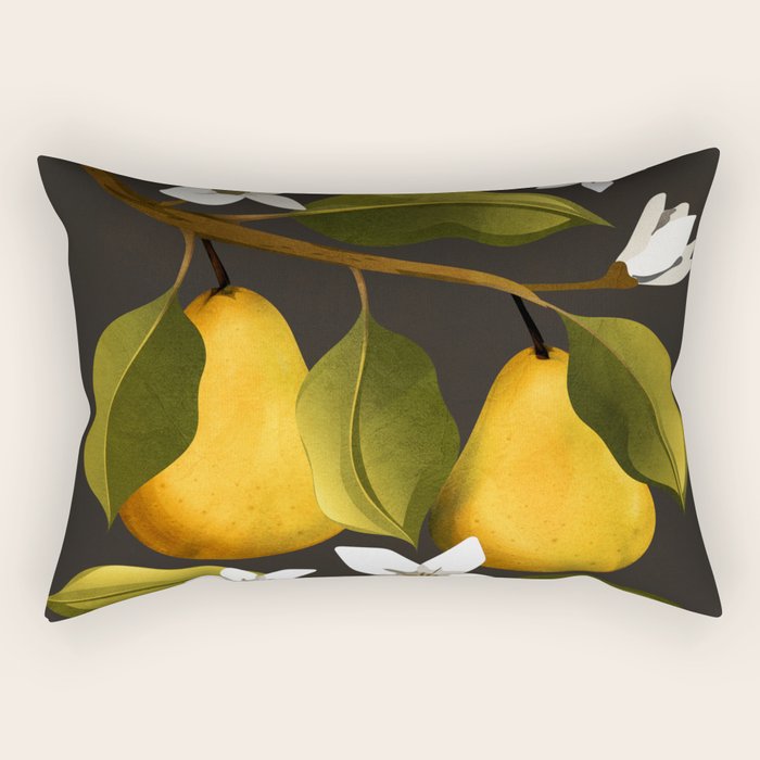 Pears Botanical Art 1 Rectangular Pillow Gallery Image 2